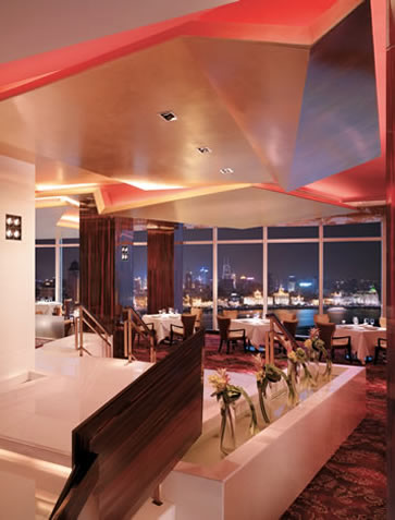 Restaurant view, Jade on 36, Shanghai, Gourmet China tour Restaurant view, Jade on 36, Shanghai, Gourmet China tour