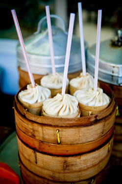 Dumplings steaming, Shanghai, Gourmet China tour