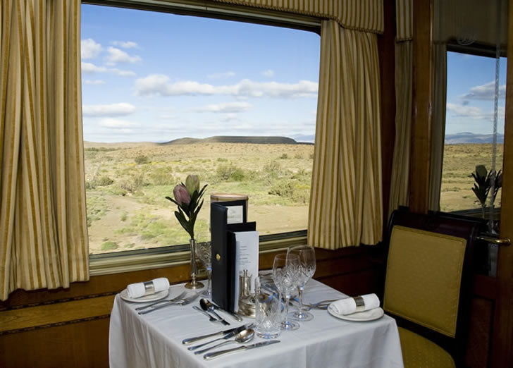 The Blue Train, South Africa - dining car The Blue Train, South Africa - dining car