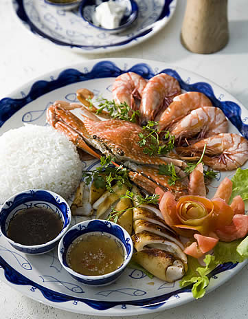 Knai Bang Chatt, The Sailing Club, Kep, Cambodia- crab seafood Knai Bang Chatt, The Sailing Club, Kep, Cambodia - crab seafood