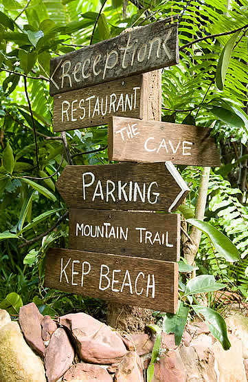 Veranda Natural Resort, Kep, Cambodia - signage