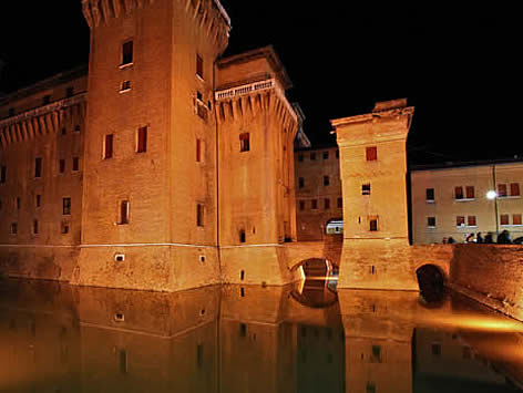 Ferrara, Italy - caf at night