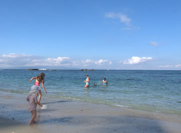 Villa Citakara Sari, East Bali, Indonesia - swimming in the sea Swimming in the sea at Villa Citakara Sari, East Bali, Indonesia