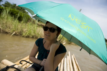 Chiang Dao Nest, Chiang Dao, Thailand - river rafting on bamboo rafts