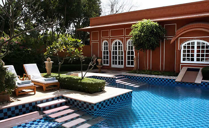 India, Jaipur, pool suite the Oberoi Rajvilas Hotel India, Jaipur, pool suite the Oberoi Rajvilas Hotel